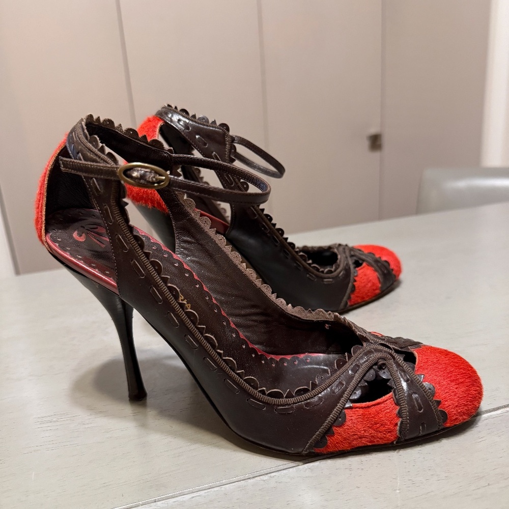 BCBG MaxAzria - Coco+Flame Pony+Leather heels